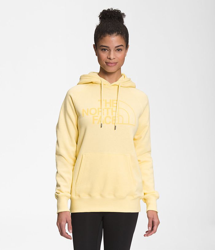 The North Face Half Dome Pullover Womens Hoodie Yellow 471839-UDT